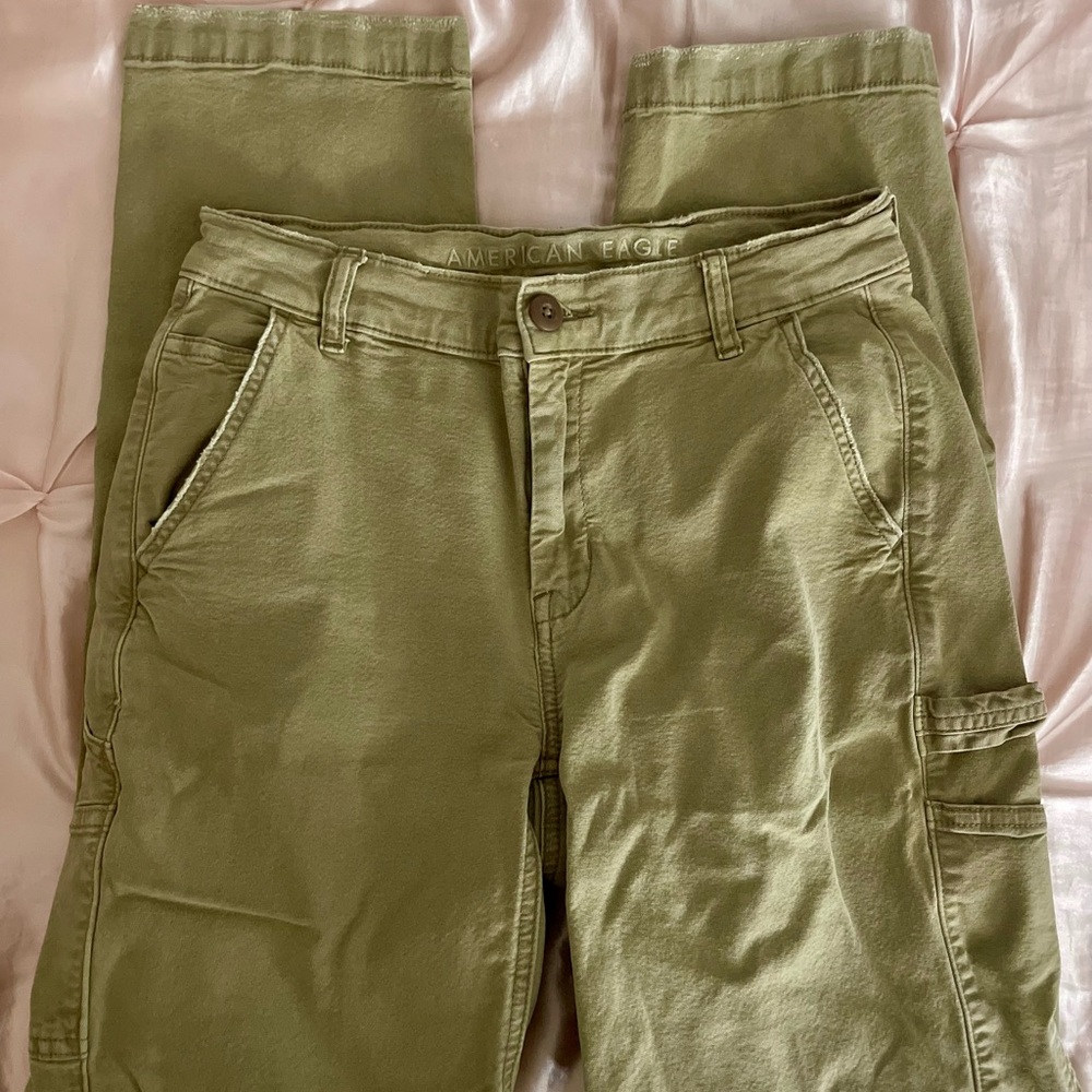 American Eagle Outfitters Olive Straight Leg Jeans